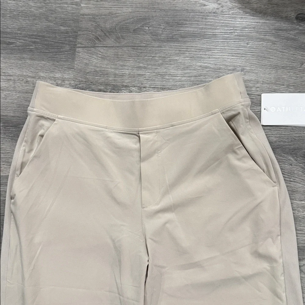 NWT Athleta Brooklyn Ankle Pant Light Tan / Ecru Size 10 - Picture 3 of 16